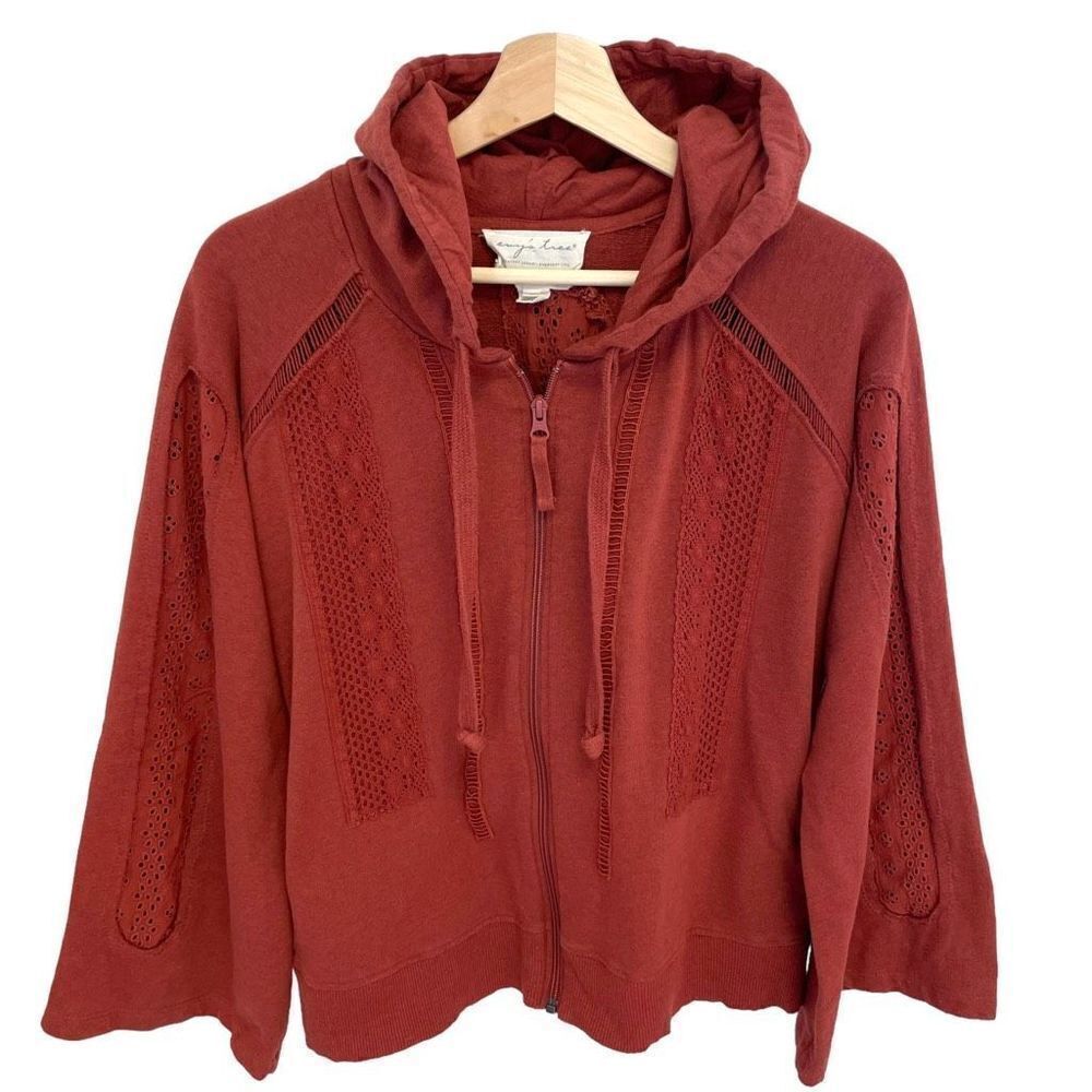 Evys Tree Eyelet Zip Hoodie